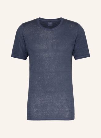 120% Lino 120%Lino T-Shirt Aus Leinen blau beige