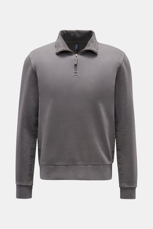 04651 / A trip in a bag - Herren - Sweat-Troyer 'AF 1/4 Zip' dunkelgrau