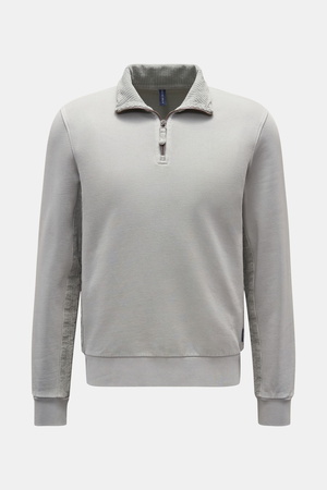 04651 / A trip in a bag - Herren - Sweat-Troyer 'AF 1/4 Zip' hellgrau