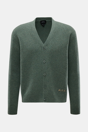A.P.C.  - Herren - Cardigan 'Kevin' graugrün meliert