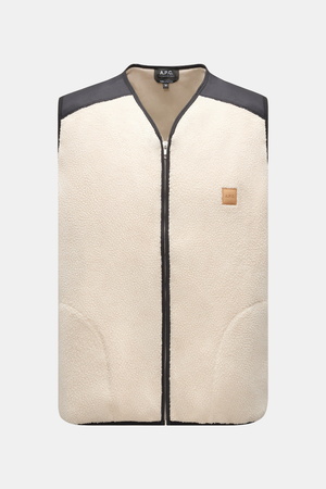 A.P.C.  - Herren - Fleeceweste 'Nate' creme