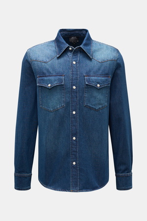 A.P.C.  - Herren - Jeans-Overshirt 'Western' dunkelblau