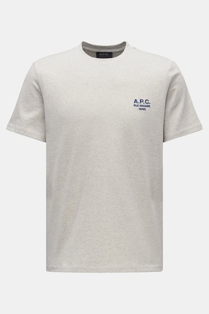A.P.C.  - Herren - Rundhals-T-Shirt 'Raymond' hellgrau meliert grau