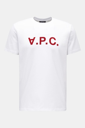 A.P.C.  - Herren - Rundhals-T-Shirt 'VPC' weiß grau