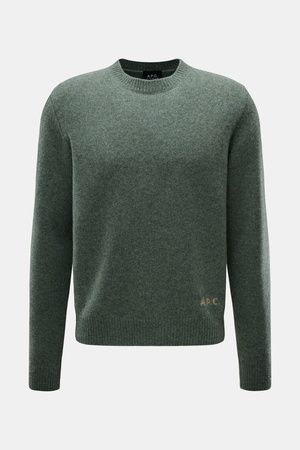 A.P.C.  - Herren - Rundhalspullover 'Edmond' graugrün meliert
