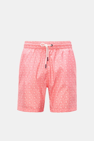 04651 / A trip in a bag - Herren - Badeshorts koralle gemustert