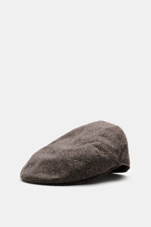 04651 / A trip in a bag - Herren - Beret dunkelbraun meliert