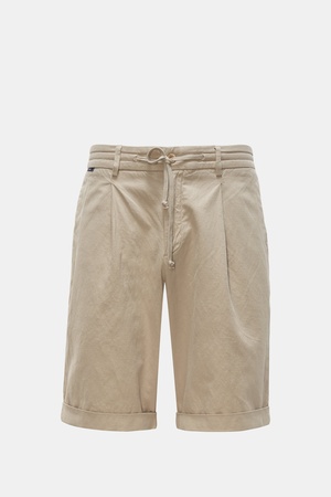 04651 / A trip in a bag - Herren - Bermudas 'Linen Blended Bermuda' beige