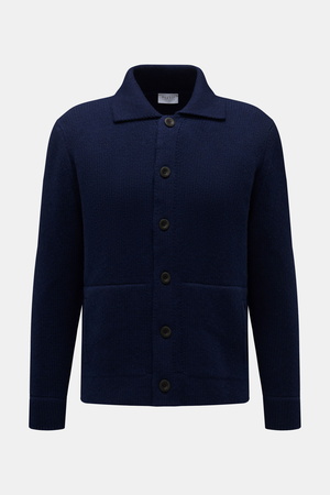 04651 / A trip in a bag - Herren - Cardigan 'Boiled Blouson' navy