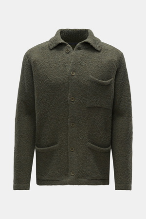 04651 / A trip in a bag - Herren - Cardigan 'Chunky' oliv