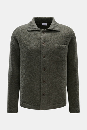 04651 / A trip in a bag - Herren - Cardigan 'Chunky Overshirt' oliv