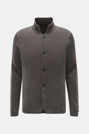 04651 / A trip in a bag - Herren - Cardigan 'Foggy' taupe