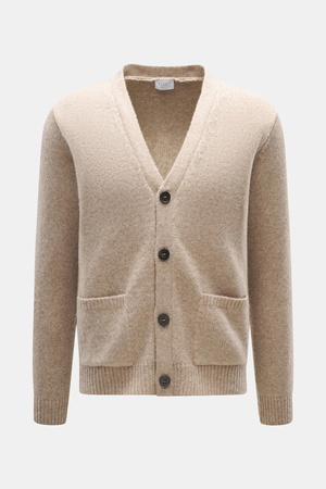 04651 / A trip in a bag - Herren - Cardigan 'Hunter' taupe meliert