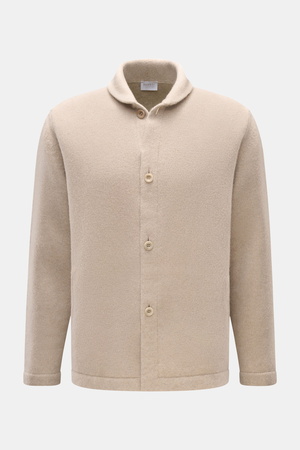 04651 / A trip in a bag - Herren - Cardigan 'Knit Overjacket' beige meliert