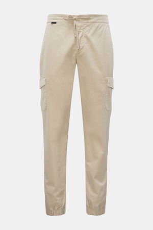 04651 / A trip in a bag - Herren - Cargo-Jogpants 'Twill Cargo' beige