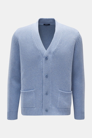 04651 / A trip in a bag - Herren - Cashmere Cardigan hellblau