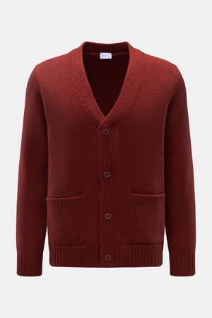 04651 / A trip in a bag - Herren - Cashmere Cardigan rostbraun