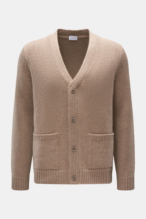 04651 / A trip in a bag - Herren - Cashmere Cardigan sand