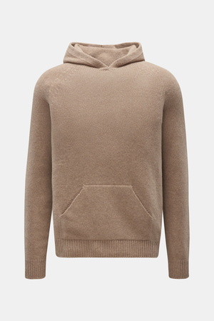 04651 / A trip in a bag - Herren - Cashmere Kapuzenpullover beige meliert
