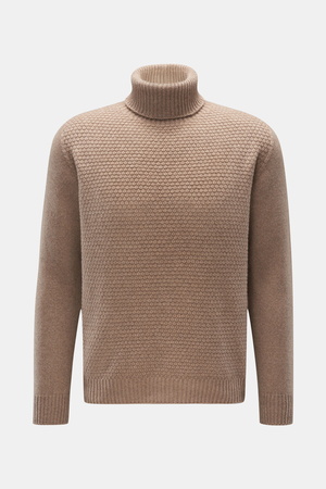 04651 / A trip in a bag - Herren - Cashmere Rollkragenpullover beige meliert