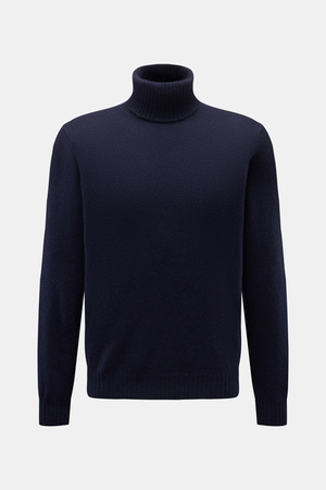 04651 / A trip in a bag - Herren - Cashmere Rollkragenpullover 'Boiled Cashmere Turtle' navy