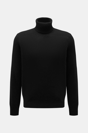 04651 / A trip in a bag - Herren - Cashmere Rollkragenpullover 'Boiled Cashmere Turtle' schwarz