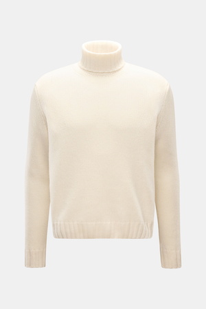 04651 / A trip in a bag - Herren - Cashmere Rollkragenpullover creme