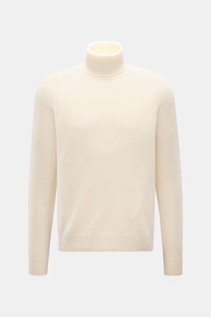 04651 / A trip in a bag - Herren - Cashmere Rollkragenpullover creme