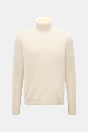 04651 / A trip in a bag - Herren - Cashmere Rollkragenpullover creme