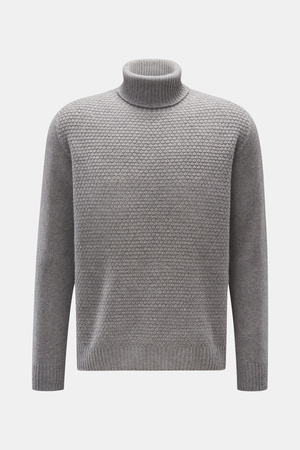 04651 / A trip in a bag - Herren - Cashmere Rollkragenpullover grau