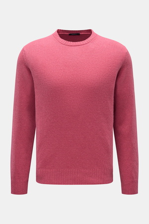 04651 / A trip in a bag - Herren - Cashmere Rundhalspullover 'Crew' hellrot