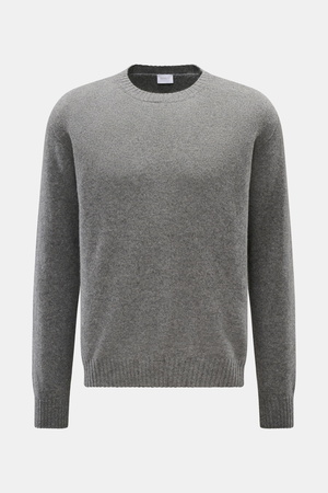 04651 / A trip in a bag - Herren - Cashmere Rundhalspullover 'Extreme Cashmere Crew' grau meliert