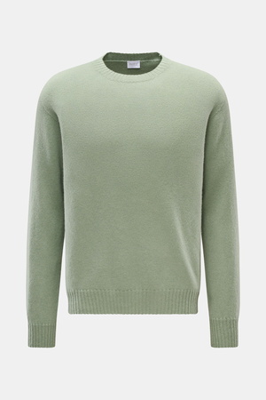 04651 / A trip in a bag - Herren - Cashmere Rundhalspullover 'Extreme Cashmere Crew' graugrün