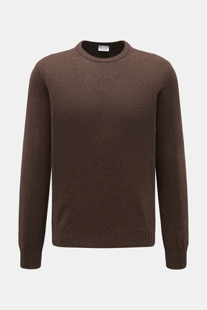 04651 / A trip in a bag - Herren - Cashmere Rundhalspullover graubraun meliert