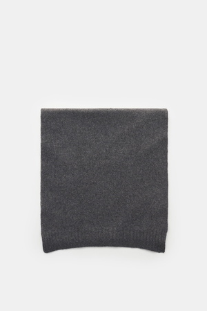 04651 / A trip in a bag - Herren - Cashmere Schal dunkelgrau meliert