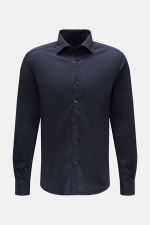 04651 / A trip in a bag - Herren - Casual Hemd 'Gabardine Shirt' Haifisch-Kragen navy