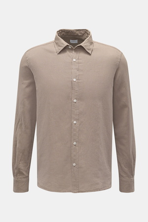 04651 / A trip in a bag - Herren - Casual Hemd schmaler Kragen taupe