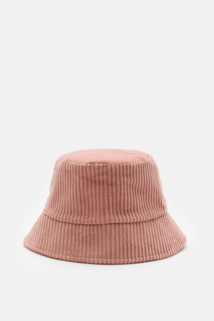 04651 / A trip in a bag - Herren - Cord Bucket Hat altrosa