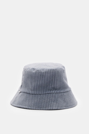 04651 / A trip in a bag - Herren - Cord Bucket Hat rauchblau