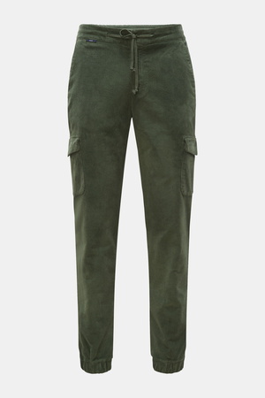 04651 / A trip in a bag - Herren - Cord Cargo-Jogpants grün