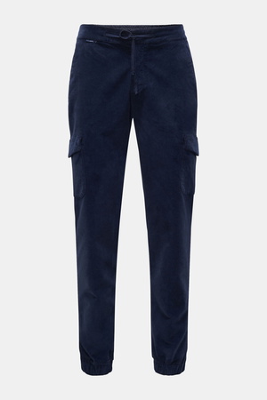 04651 / A trip in a bag - Herren - Cord Cargo-Jogpants navy