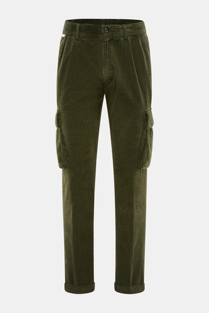 04651 / A trip in a bag - Herren - Cord-Cargohose dunkelgrün