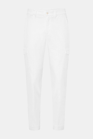 04651 / A trip in a bag - Herren - Cord-Cargohose offwhite