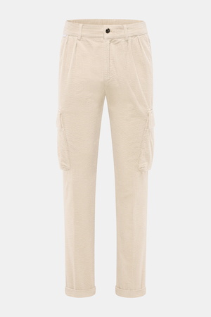 04651 / A trip in a bag - Herren - Cord-Cargohose sand
