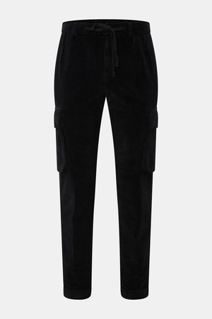 04651 / A trip in a bag - Herren - Cord-Cargohose schwarz