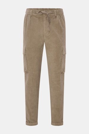 04651 / A trip in a bag - Herren - Cord-Cargohose taupe