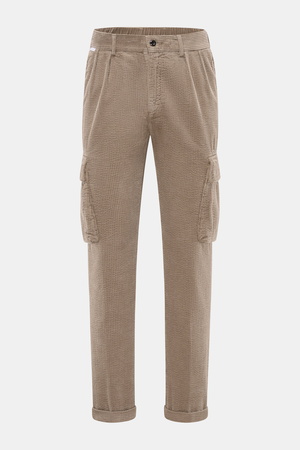04651 / A trip in a bag - Herren - Cord-Cargohose taupe