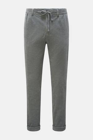04651 / A trip in a bag - Herren - Cord-Joggpants grau