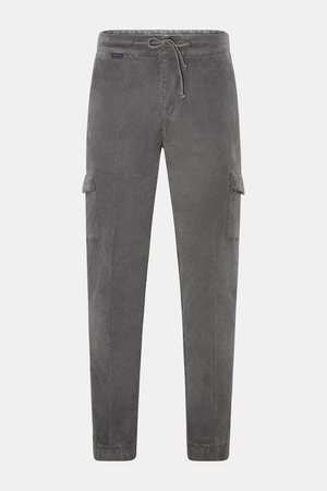 04651 / A trip in a bag - Herren - Cord-Joggpants 'Smart Cord Cargo' dunkelgrau