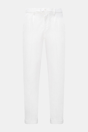 04651 / A trip in a bag - Herren - Cord-Joggpants weiß